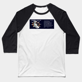 Moby Dick Image and Quote Baseball T-Shirt